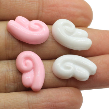 Kawaii Roze Witte Engelenvleugels Plaksteen Hars Cabochon Telefoon Cover DIY Art Decor Sleutelhanger Ornament Sieraden Versiering Winkel