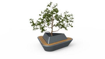 Custom Modular Landscape Compact Bench with Planter