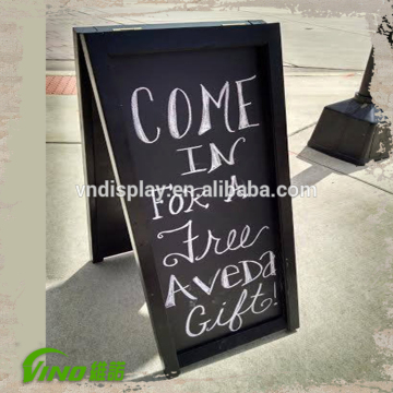Black Wooden Chalkboard with Stand , Sign Stand , Pavement Sign
