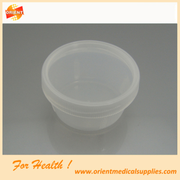 Disposable plastic laboratory sputum container