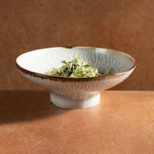 Chinese Style Blue Grey Glaze Pedestal Bowl