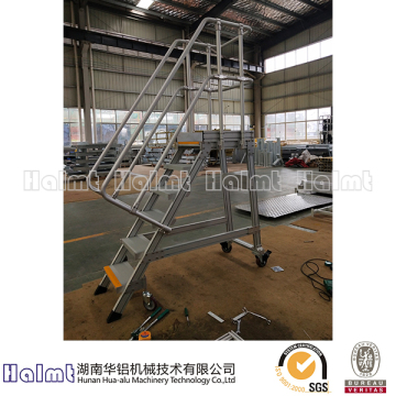 Lightweight Aluminium Platform Step Ladders with Guardrails