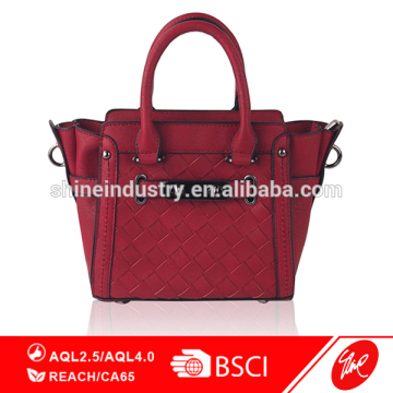 Braided Metal Belt Accented Shoulder Bag