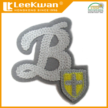 Letter B plain embroidered patches for apparel