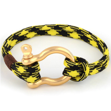 Gold Models Buckle In Color Change Rope Bracelet