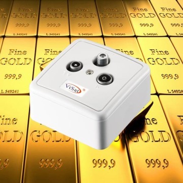 SAT/TV/FM wall socket with SAT F-type socket