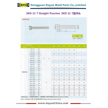 Piese de turnare standard JIS Piese drepte rotunde SKD-11