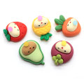 20 * 25mm Cartoon Mini Cartoon Groenten Bubble Blazen Kinderen Plaksteen Avocado Aardbei Cabochons Diy Hars Stickers