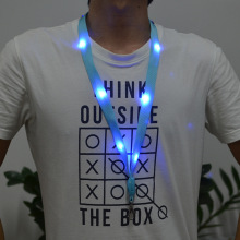 Nylon LED Necklace Lanyard with Badge Holder