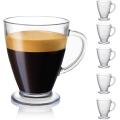 CLEAR GLASS DOUBLE WALL LATTE COFFEE MUG