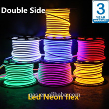 100 Meters yellow Double side luminescence Led Neon Flex Tube 220V110V