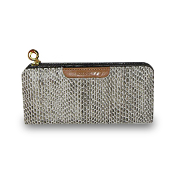 grey color snake skin leather wallet