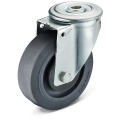 Swivel bolt hole caster for trash containers cart