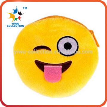 Cheap Custom Coin Purse, Plush Emoji Coin Purse