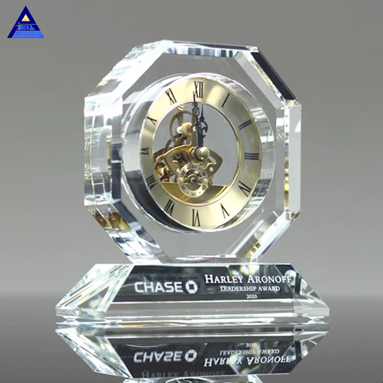 Desk Table Gift Heart Big Ben K9 Awards Cube Diamond Crystal Clock