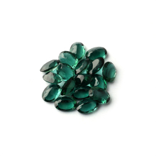 Oval Facet Cut Loose Gemstones Glass Jewelry Making