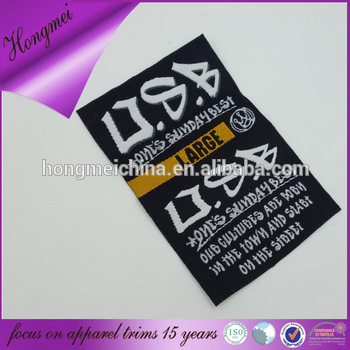 folded label custom woven labels low minimum