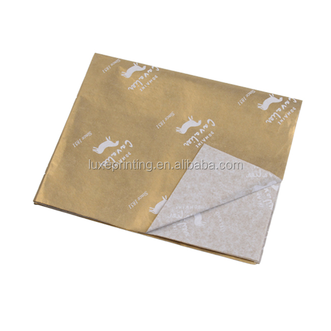 White translucent biodegradable custom handbag zipper metals tissue wrapping paper