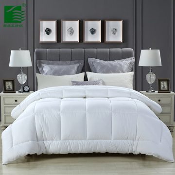 Queen Size Satin Comforter with High Quality White Goose Down