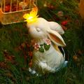 Bunny Holding a Butterfly Solar Light