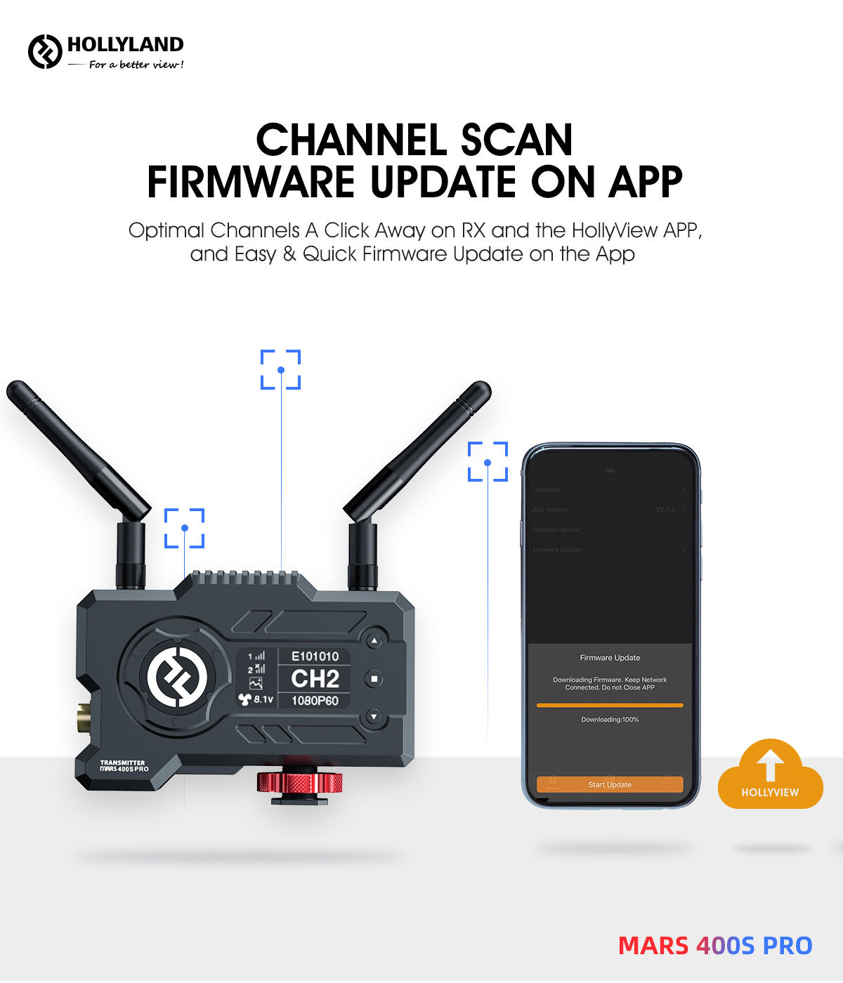 IN STOCK Hollyland MARS 400S PRO FILES Wireless Video Transmission System HD Image Transmitter Receiver SDI 1080P for Photograph