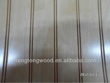 Birch wainscot wall paneling, UV finished