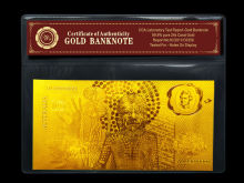 Aud $10 Commemorative Engrave Gold Banknote Plated With Pure 99.9% 24k Gold