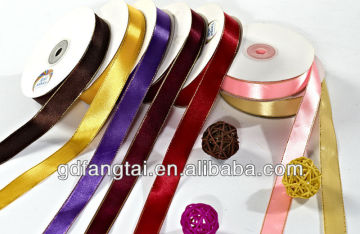 Colorful gold metallic edge satin ribbon