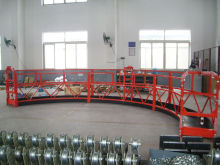 Steel Red Arc High Working Powered Suspended Access Platform For Building Decoration