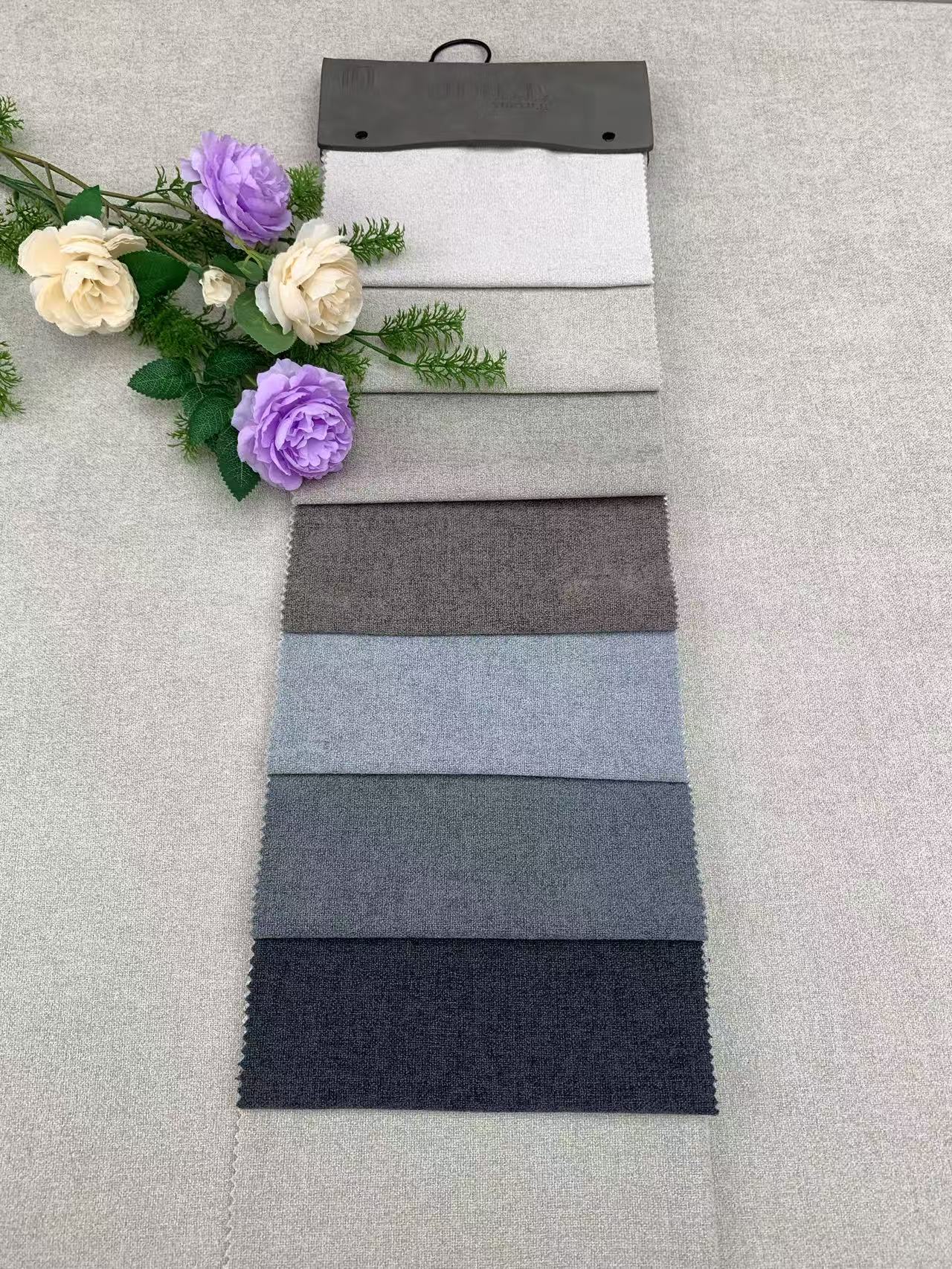 Tissu d'ameublement de canapé de couleur unie aspect lin Linen Look Solid Color Sofa Upholstery Fabric