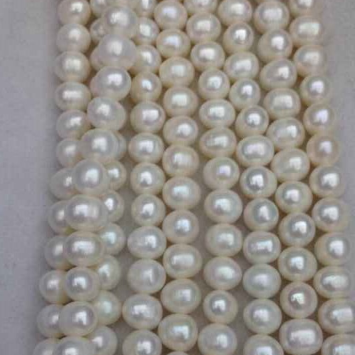 China Jewelry Wholesale Pearl Natural Gemstone Beads White Freshwater Pearl Beads Strand