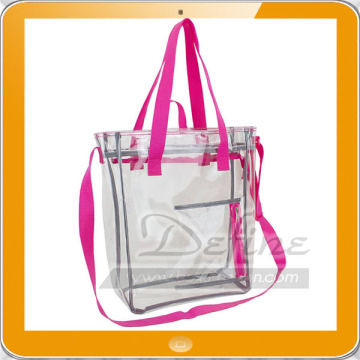 Handles and shoulder strap Transparent bags