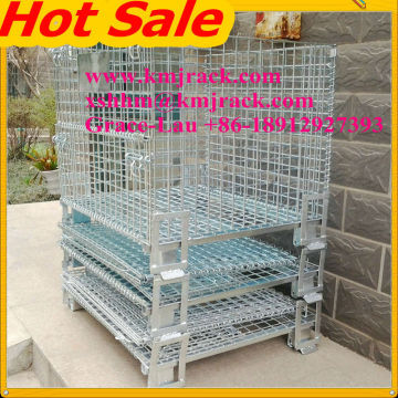 Folding Stackable Steel Wire Mesh Container