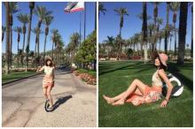 Gyroscopic electric balancing unicycle wheelbarrow monocycl