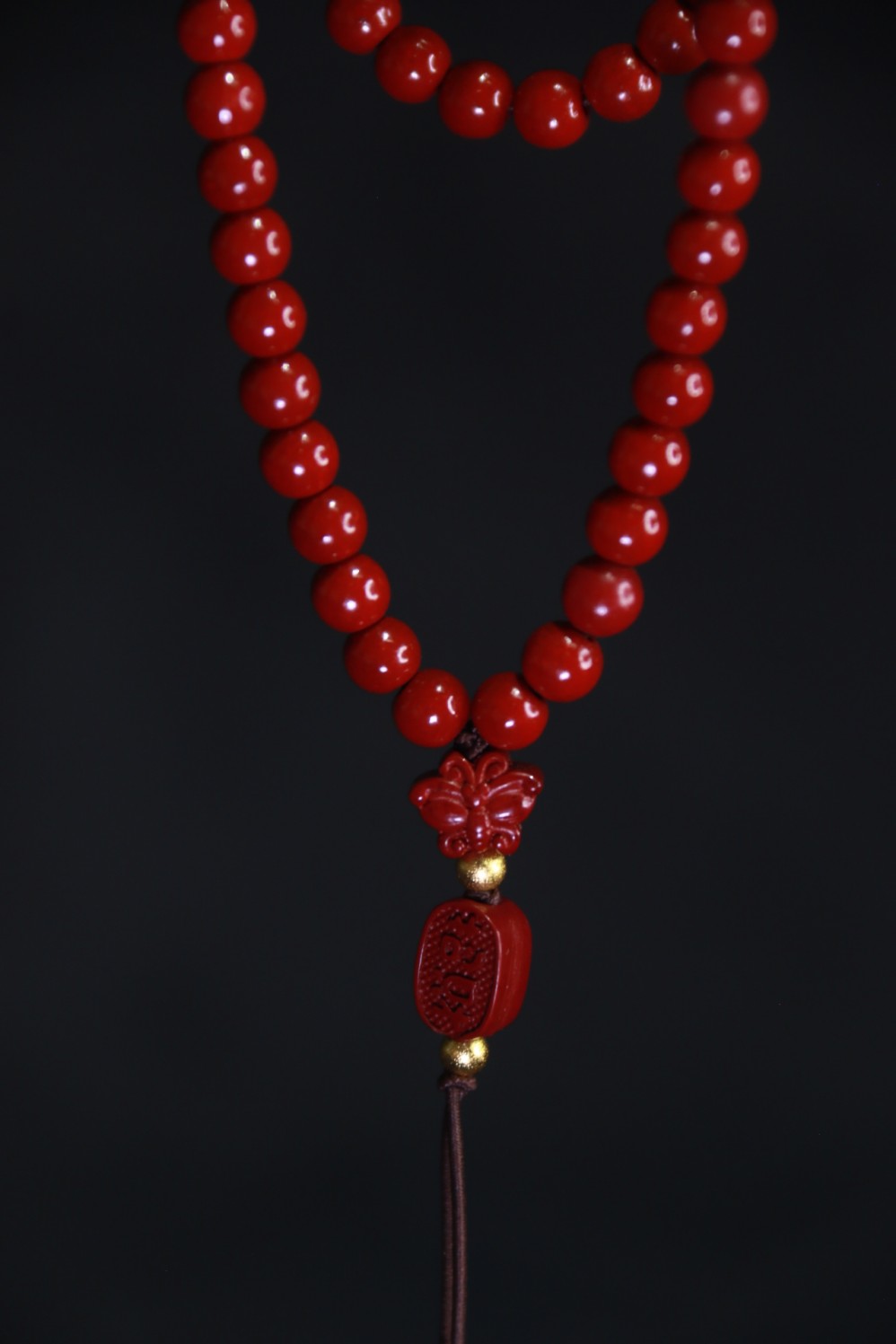 Collar cinnabar Cinnabar necklace
