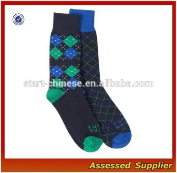 Purple Fashion Striped Socks Colorful Patterned Cotton Crew Socks /Fashion Cotton Causal Dress Pattern Socks For Men