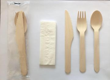 Wooden fork tableware set