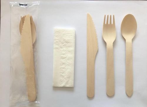 Classical biodegradable disposable flatware set wooden fork