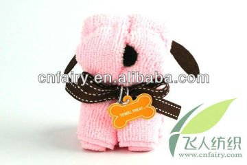 Dog shape cake towel/Mini cake towel/Dog Towel Treat