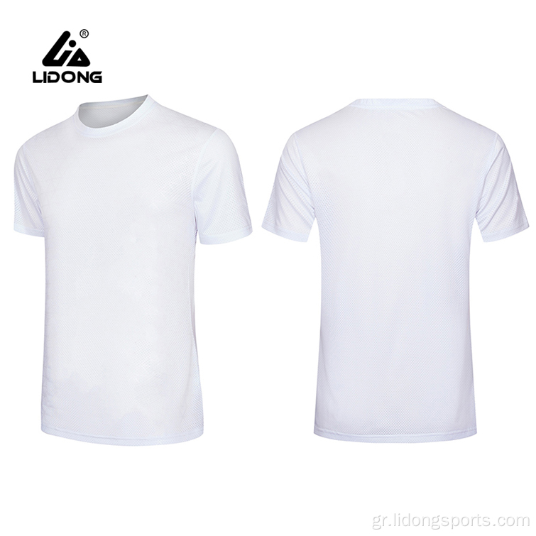 Φτηνές άνδρες κοντό μανίκι Blank Round Neck T-shirt