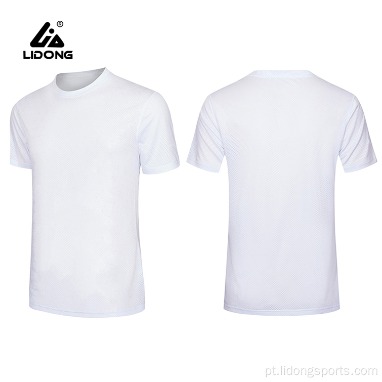 Camiseta em branco de manga curta masculina barata