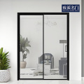 Extremely narrow indoor sliding door