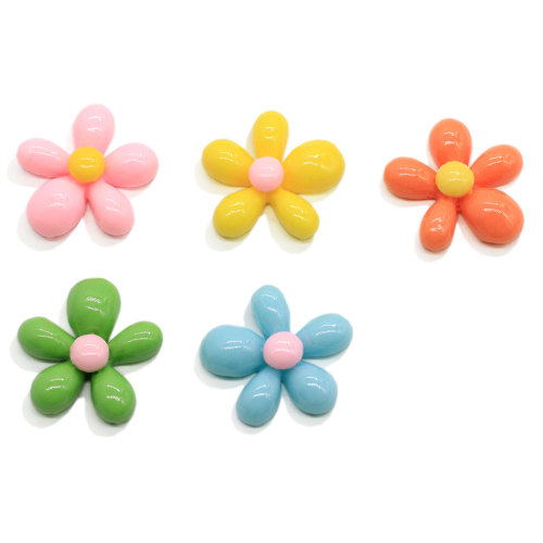 Fornire multi colori petali di margherita perline flatback in resina fiore artificiale decorazioni artistiche per bambini clip di capelli ornamenti parti