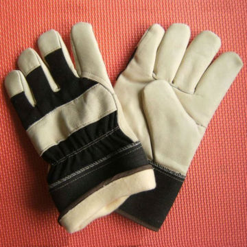 16" Long welding cow spllit leather work gloves