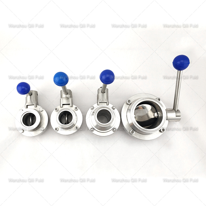 Sanitary stainless steel butterfly valve x126