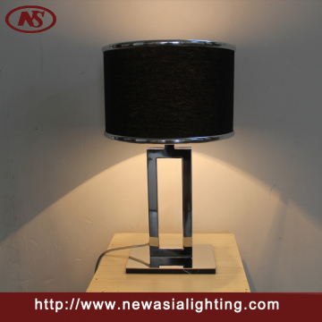 Polished chrome portable hotel table lamp , table lamp for hotel