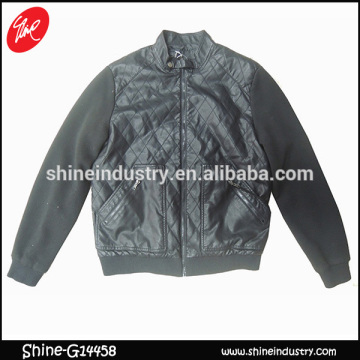 Spring Lingge leather black women's coat coat