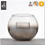 China supplier low price fade out electroplating finish Glass Round Ball tealight holder inside