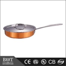 copper omelet frypan with stainless steel lid frypan copper print stainless cover frypan