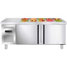 Western-Style Buffet Countertop Salad Bar Display Counter with Glass